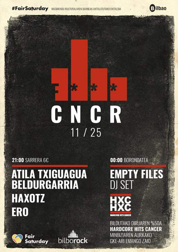 F*** CNCR Fest, 25 de Noviembre, Bilbao