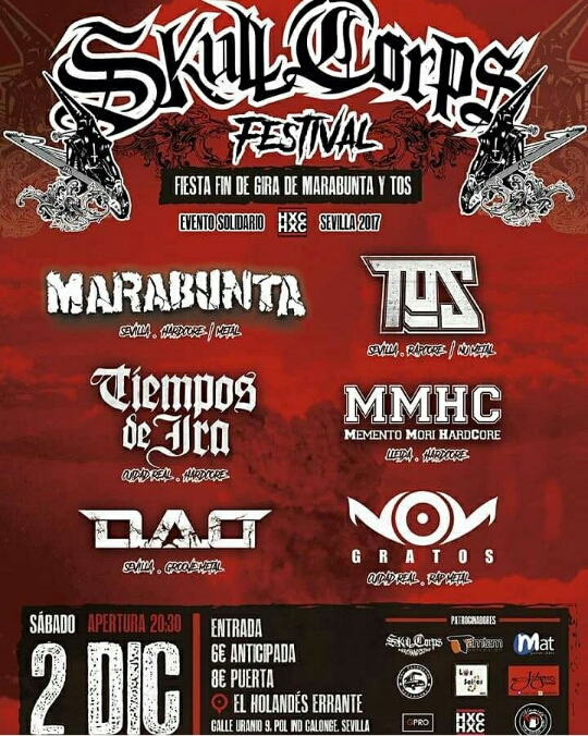 Skull Corps Festival, 2 de Diciembre, Sevilla