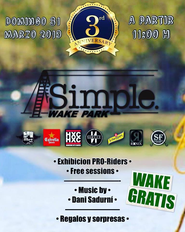 Simple Wake Park 3er Aniversario, 31/03/19