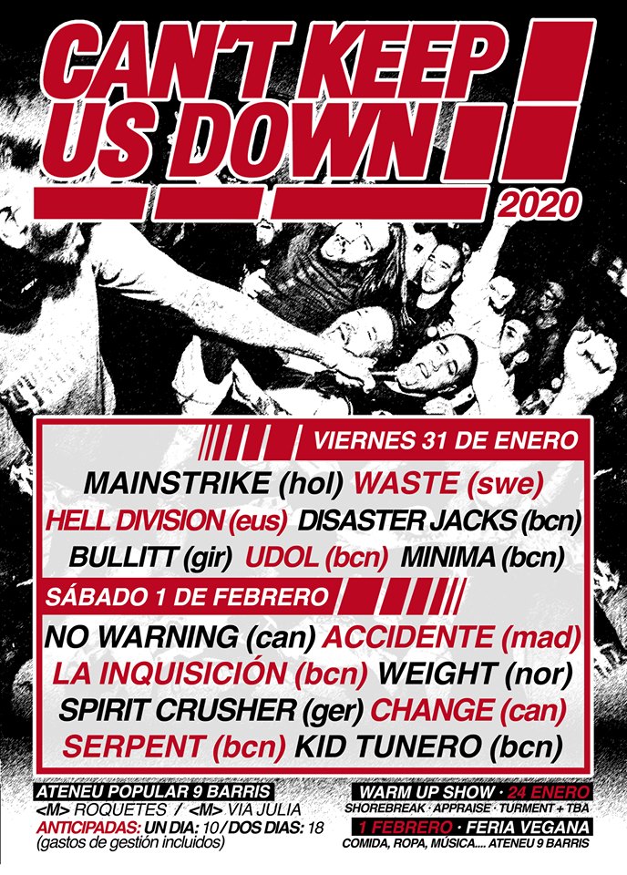 Can’t Keep Us Down 2020 (31/01 – 01/02, BCN)